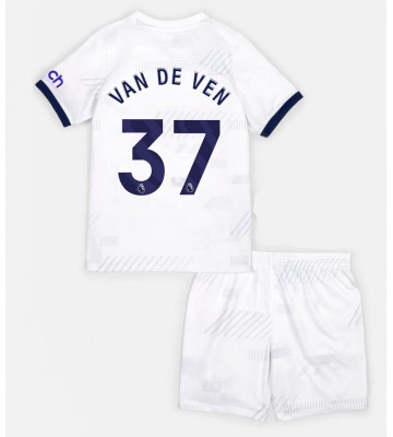 Tottenham Hotspur Micky van de Ven #37 Hemmakläder Barn 2023-24 Kortärmad (+ Korta byxor)